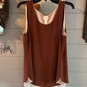 Chico's Reversible Tank  Top in Burgundy and Pink